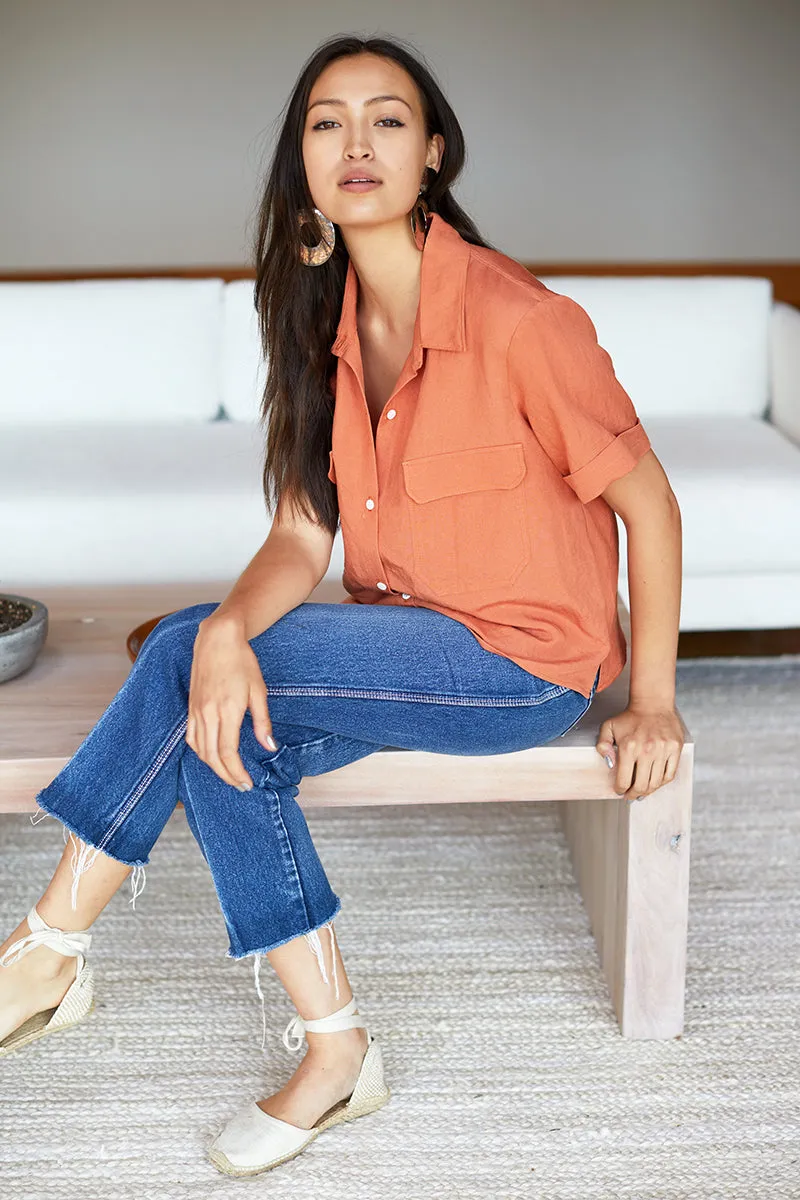 Short Sleeve Utility Shirt - Mojave Linen sold by Emerson Fry product image thumbnail 2