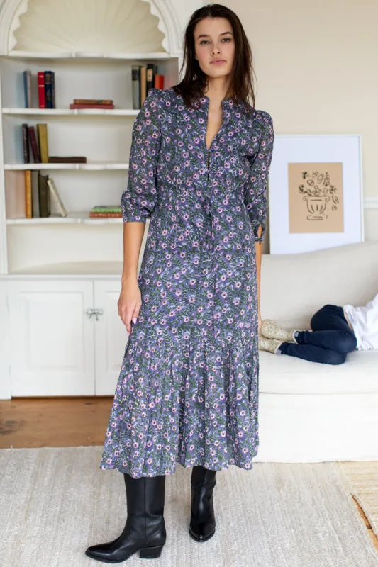 Frances Dress 3 - Midnight Wildflower Organic sold by Emerson Fry