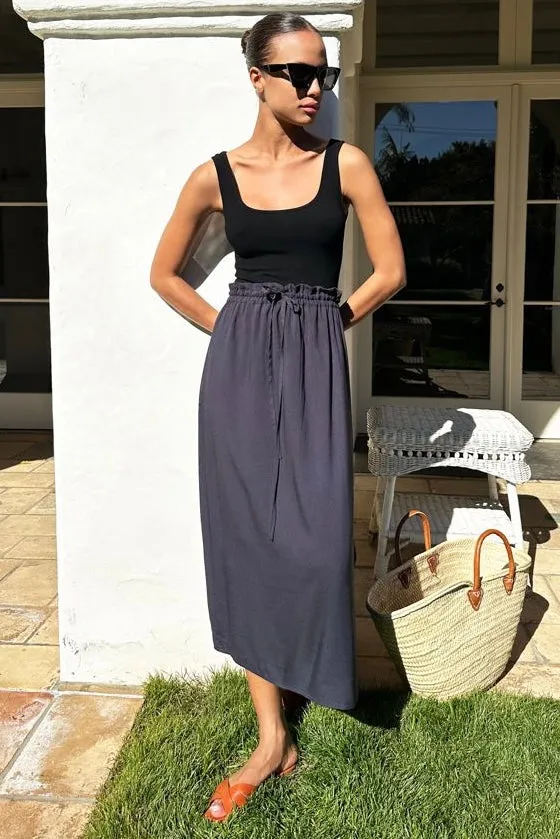 Drawstring Skirt - Midnight sold by Emerson Fry