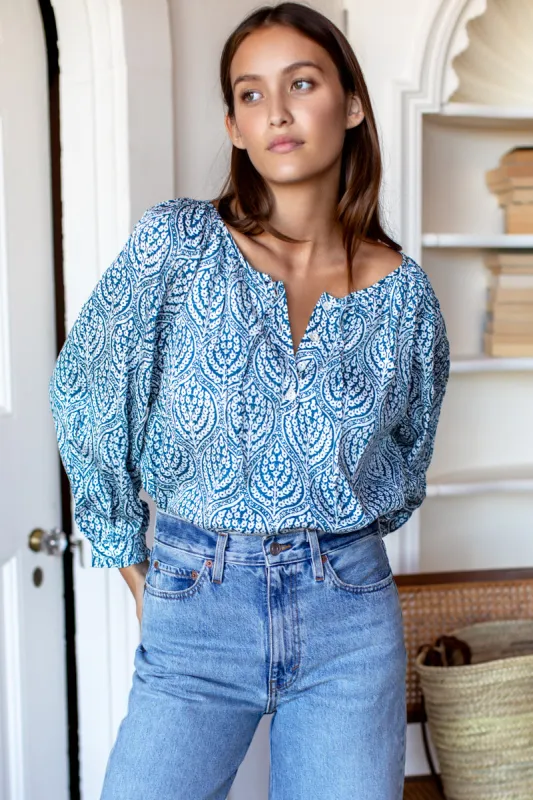 Lucy 2 Blouse - Forest Medallion sold by Emerson Fry
