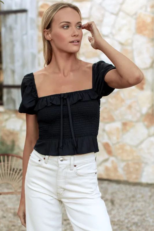 Luna Top - Jet Black made by Emerson Fry