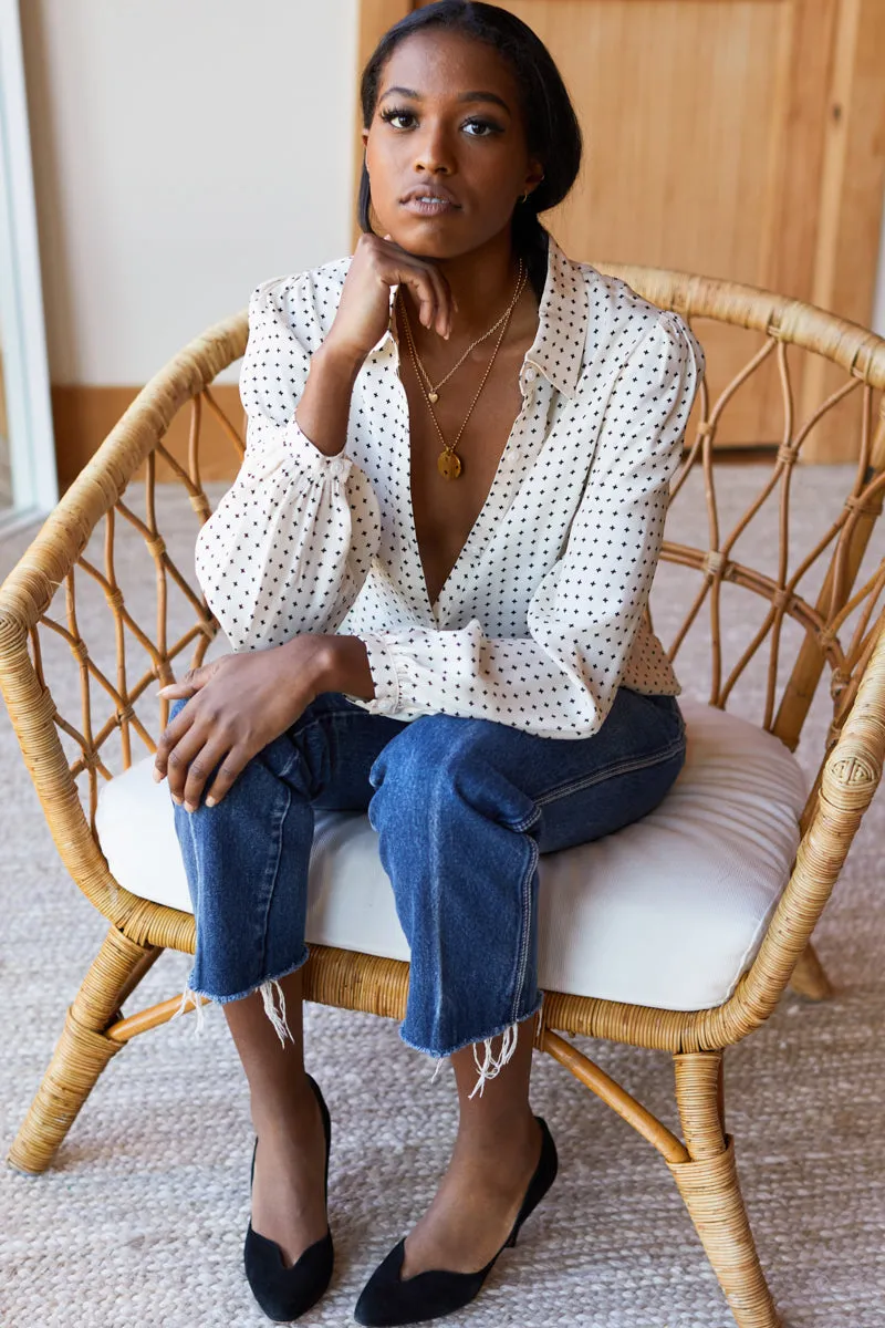 Frankie Blouse - 30's Print Silk sold by Emerson Fry