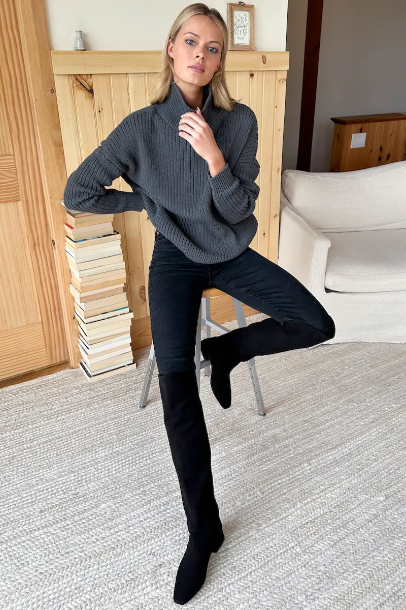 Over The Knee Boot - Black Suede sold by Emerson Fry product image thumbnail 2