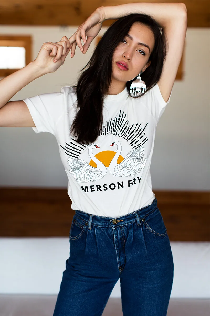 Twin Swans T-Shirt - Ivory sold by Emerson Fry product image thumbnail 4