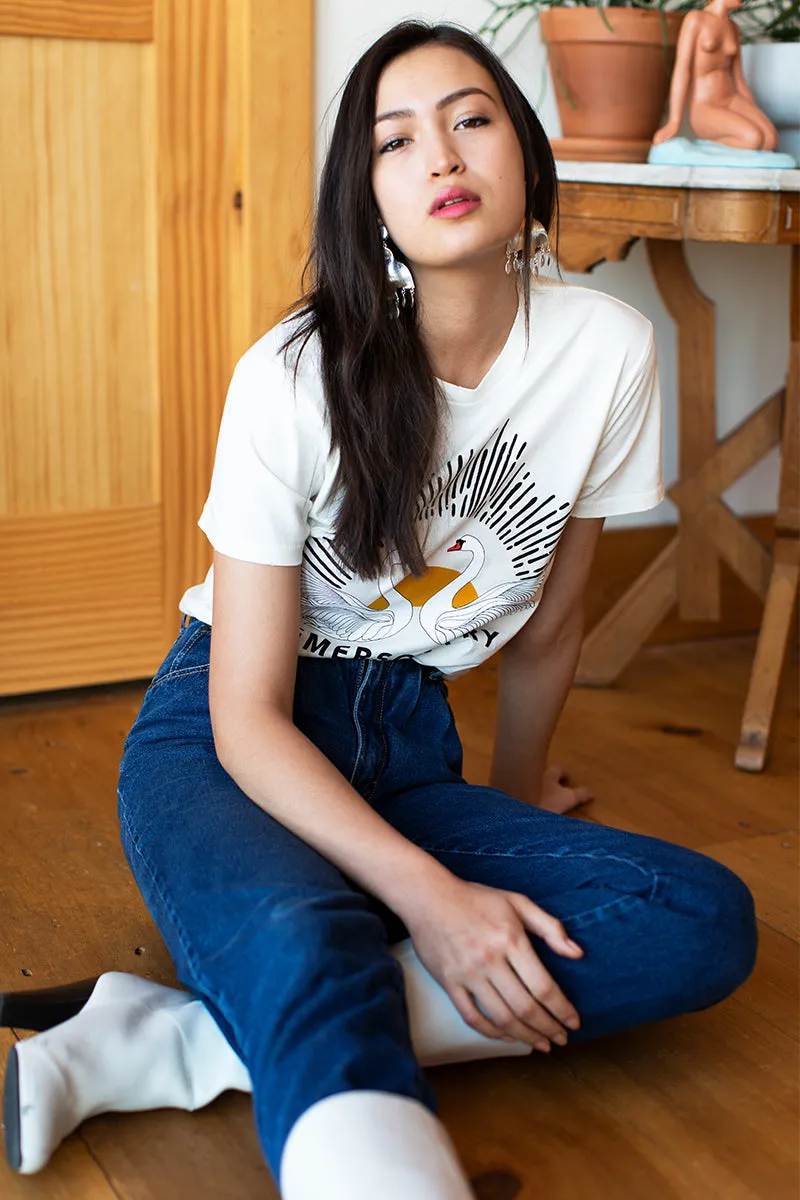Twin Swans T-Shirt - Ivory sold by Emerson Fry product image thumbnail 2