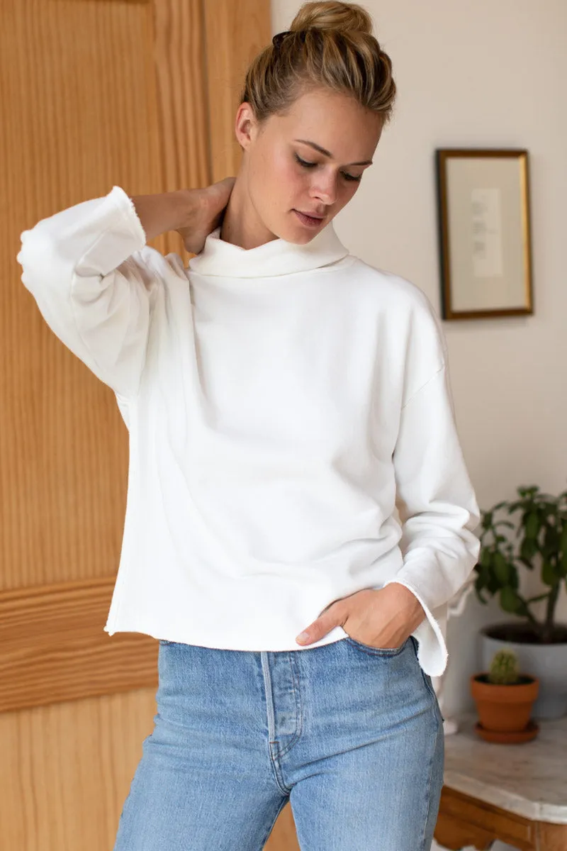 Raw Edge Turtleneck - White Organic sold by Emerson Fry product image thumbnail 2