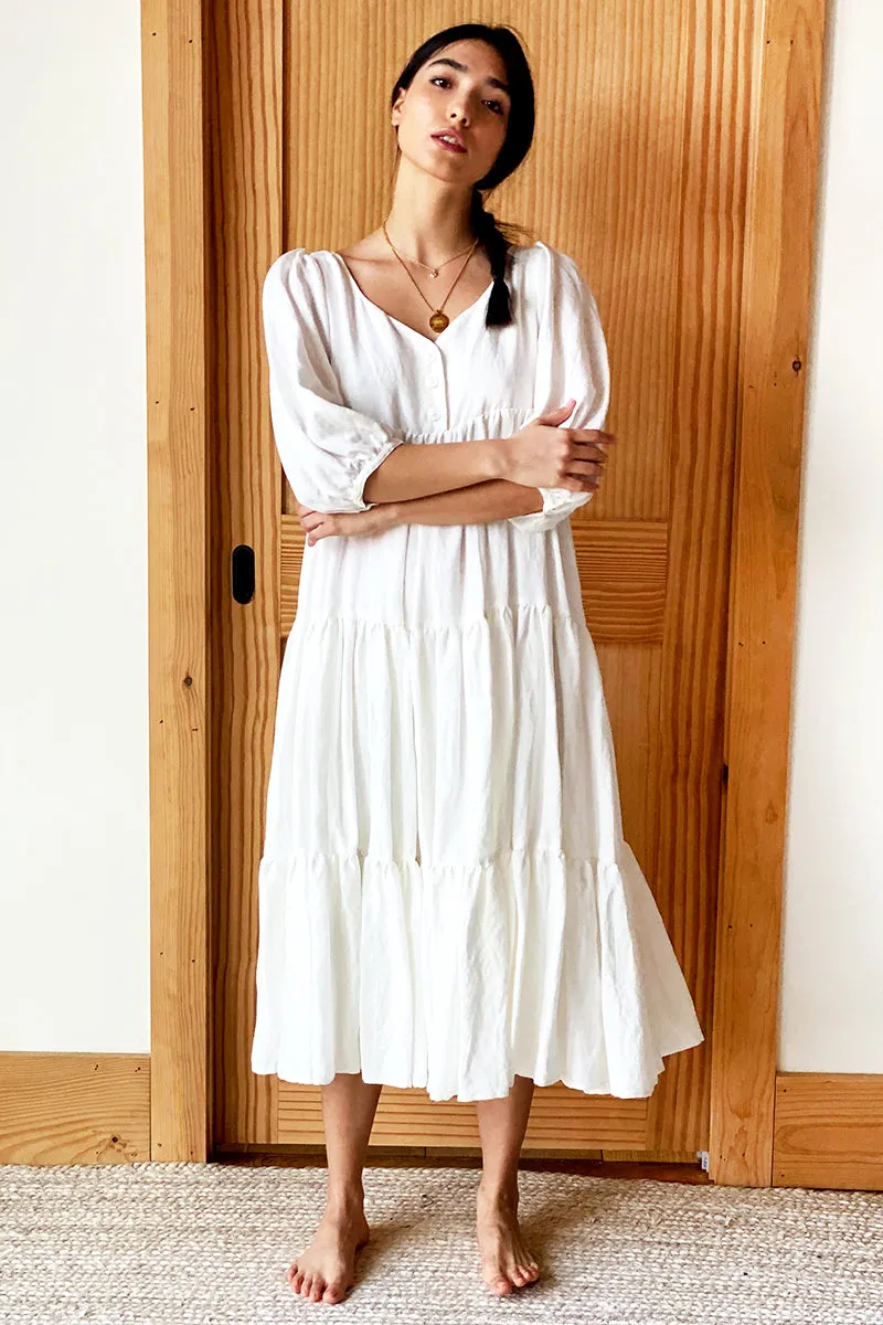 Sawyer Dress - Salt Linen sold by Emerson Fry product image thumbnail 2