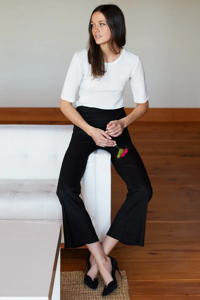 Trumpet Pant - Black Linen sold by Emerson Fry