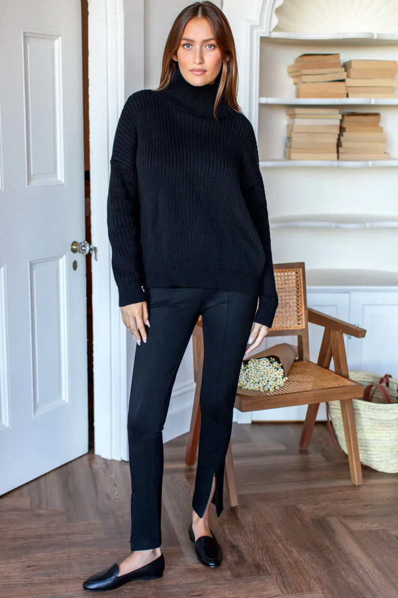 Zip Layering Pant - Black Ponte sold by Emerson Fry