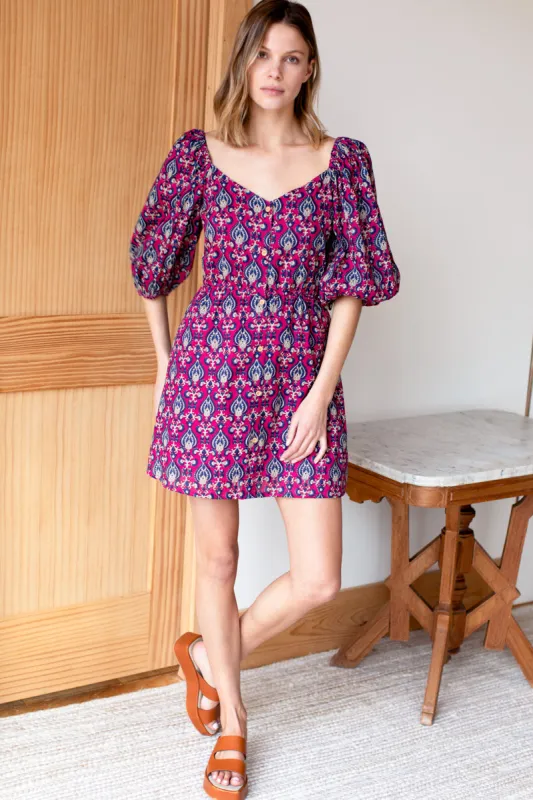 Faye Mini Dress - Pink Indigo Organic sold by Emerson Fry