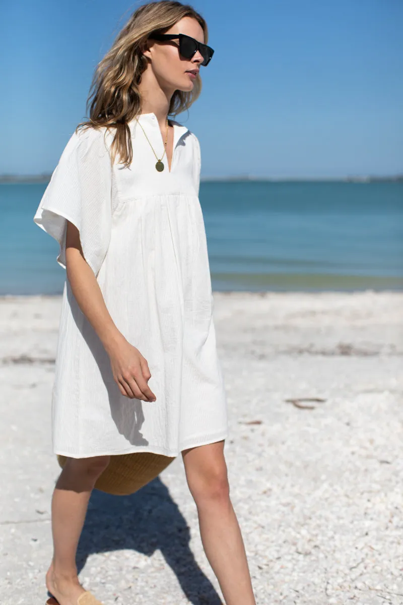 Basalie Dress - Dobby Stripe White sold by Emerson Fry product image thumbnail 2