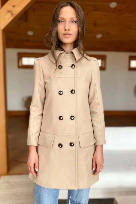Jules Coat - Camel Wool sold by Emerson Fry