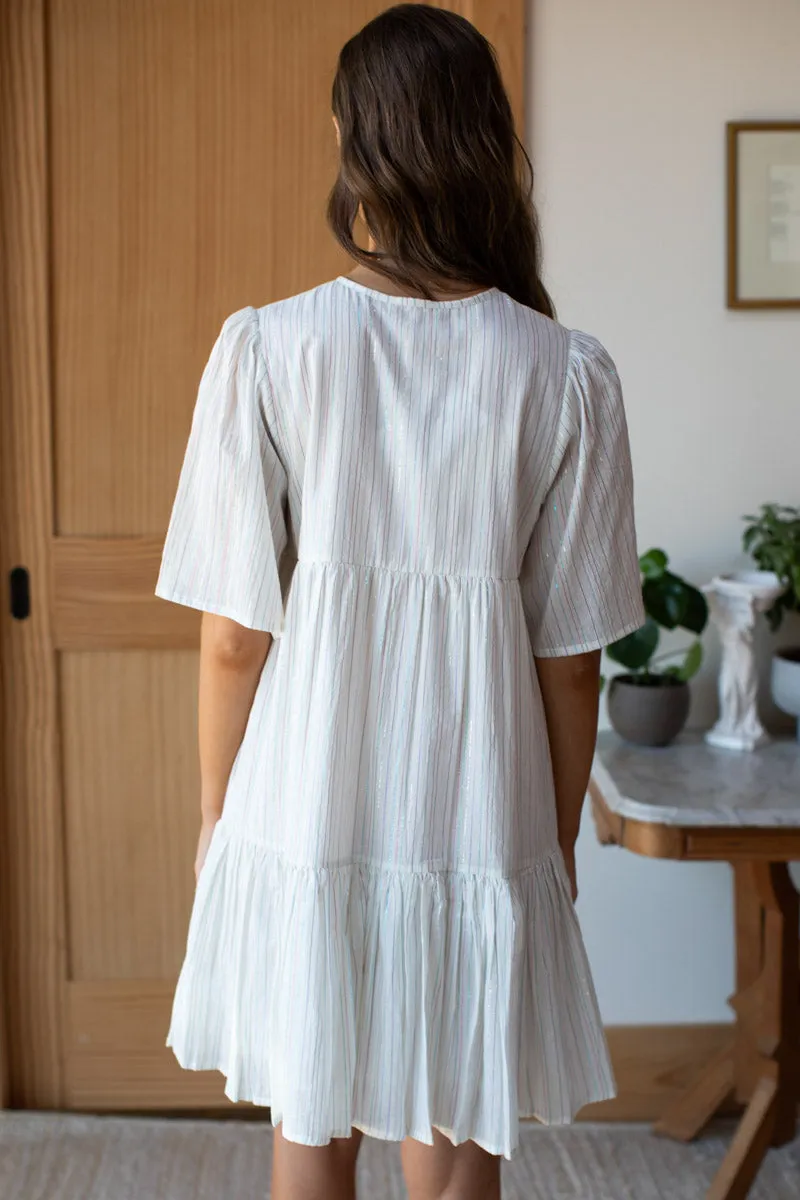 Isla Dress - Rainbow Ivory Lurex sold by Emerson Fry product image thumbnail 2