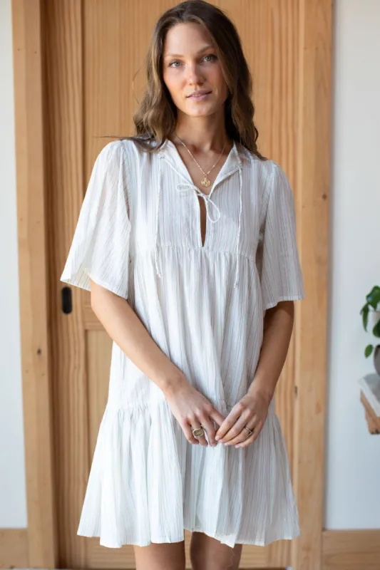 Isla Dress - Rainbow Ivory Lurex sold by Emerson Fry