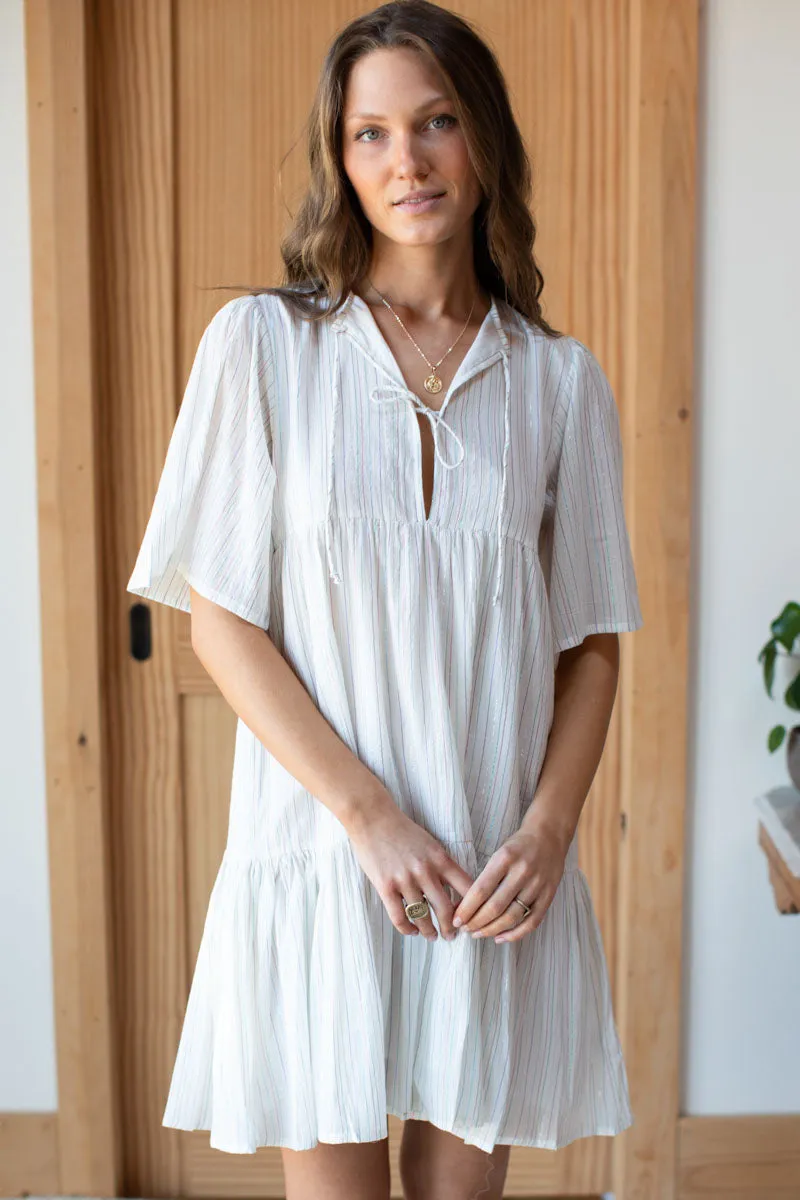 Isla Dress - Rainbow Ivory Lurex sold by Emerson Fry