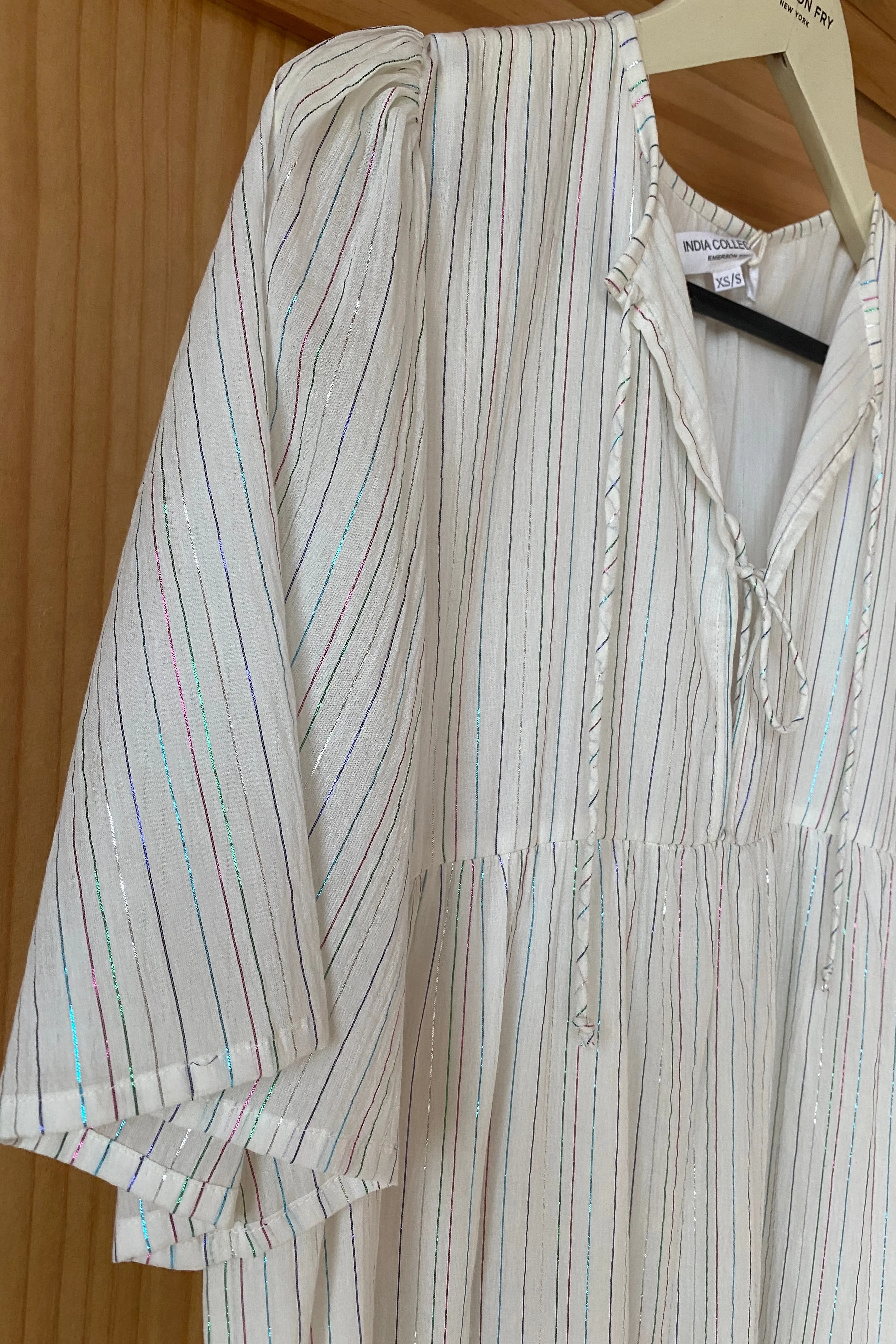 Isla Dress - Rainbow Ivory Lurex sold by Emerson Fry product image thumbnail 4