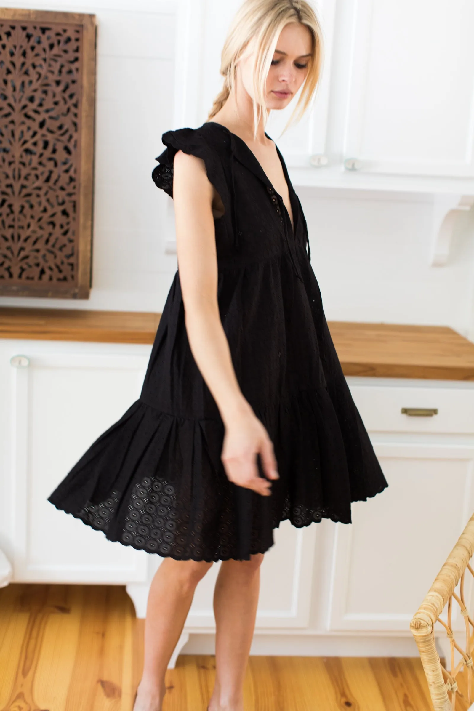 Angel Dress - Black Eyelet sold by Emerson Fry product image thumbnail 4