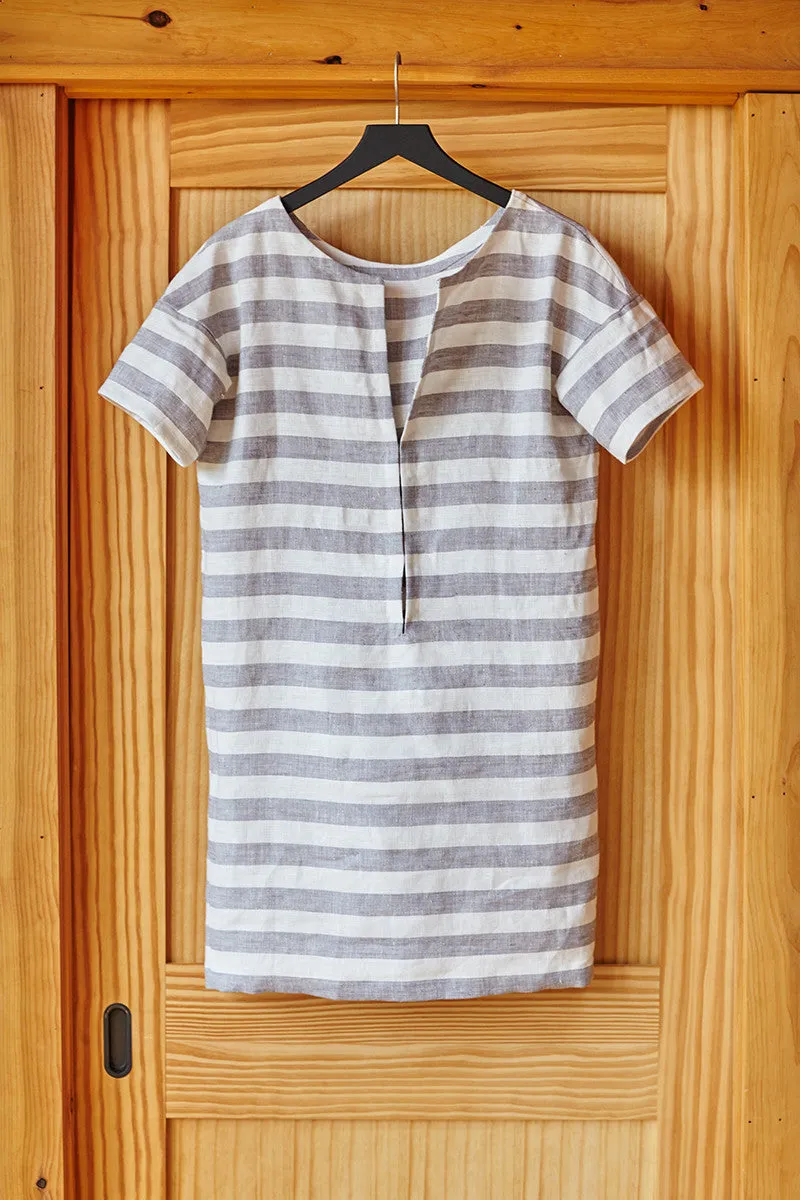 Drop Shoulder Shift - Cloud Grey Stripe sold by Emerson Fry product image thumbnail 2