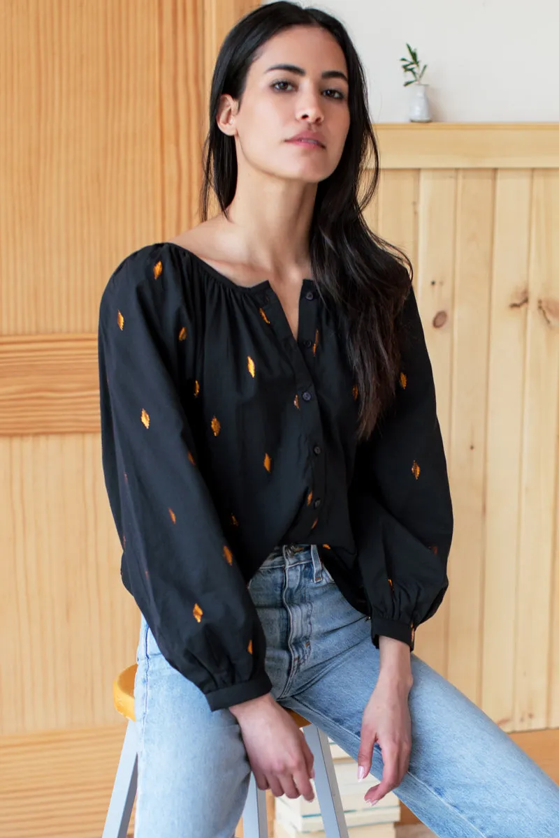 Frances Blouse - Gold Leaf Black sold by Emerson Fry product image thumbnail 3