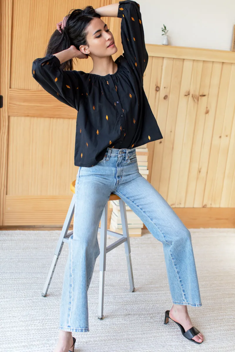 Frances Blouse - Gold Leaf Black sold by Emerson Fry product image thumbnail 5