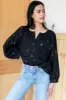 Frances Blouse - Gold Leaf Black sold by Emerson Fry