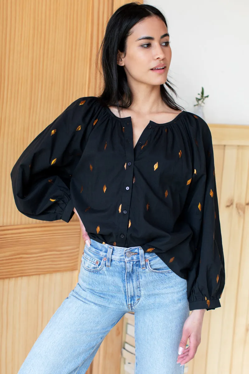 Frances Blouse - Gold Leaf Black sold by Emerson Fry product image thumbnail 4