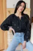 Frances Blouse - Gold Leaf Black sold by Emerson Fry