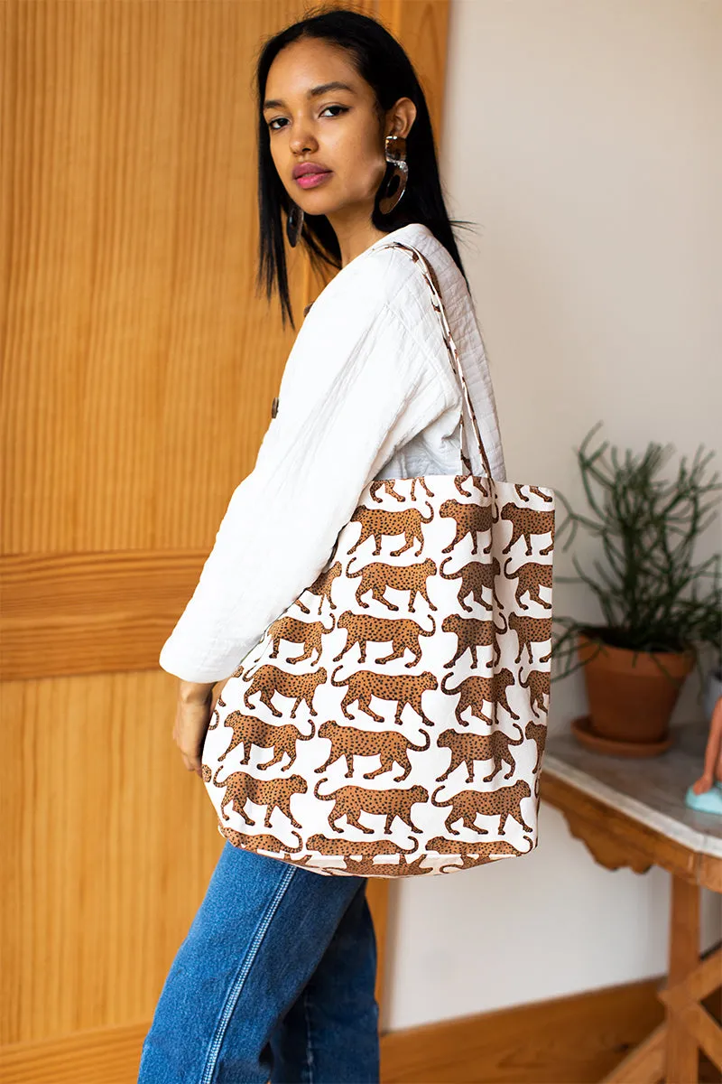 Tote Bag - Walking Cheetah Organic sold by Emerson Fry
