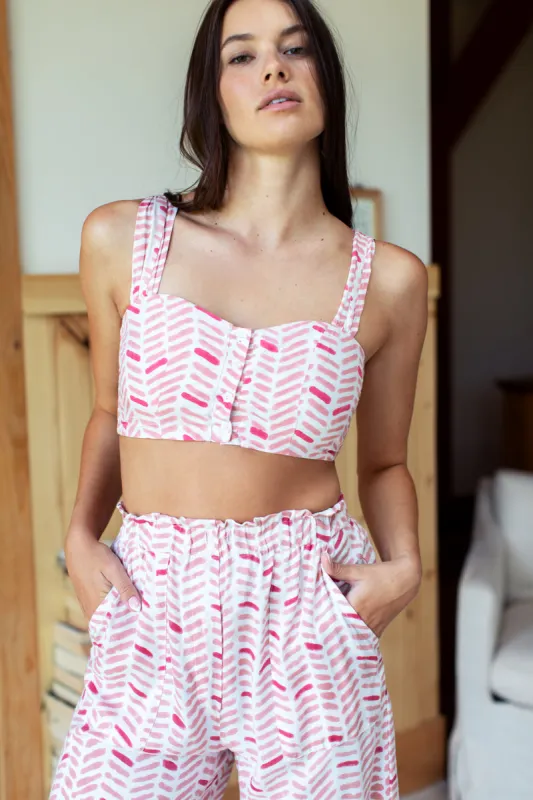 Crop Top - Chevron Blush sold by Emerson Fry