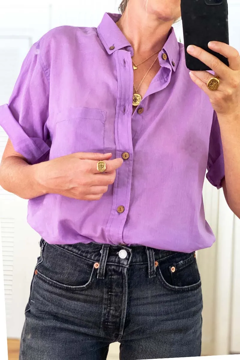 Boxy Shirt - Lavender Organic sold by Emerson Fry