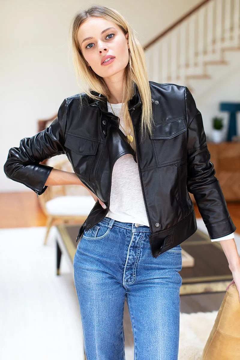 Emerson Biker Jacket - Black Leather sold by Emerson Fry