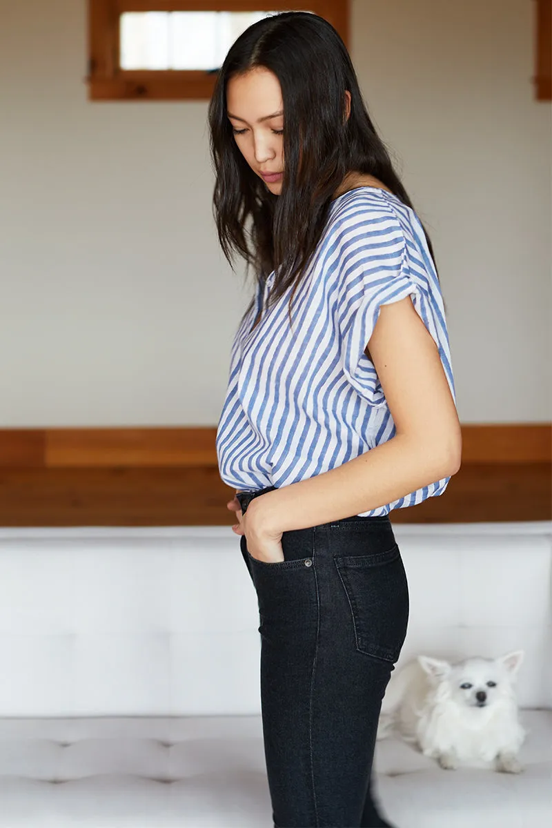 India Button Down - Ocean Grey Stripe sold by Emerson Fry product image thumbnail 4