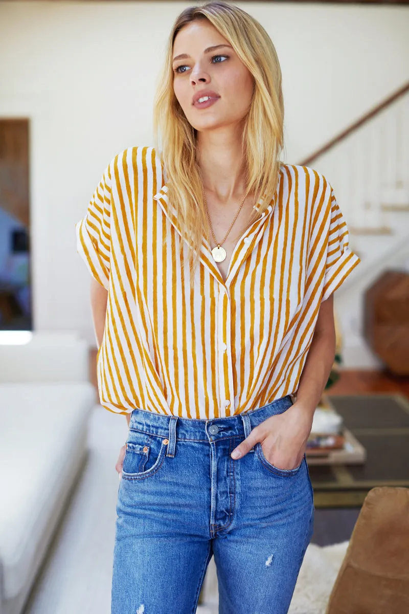 India Button Down - Marigold Stripe sold by Emerson Fry product image thumbnail 3