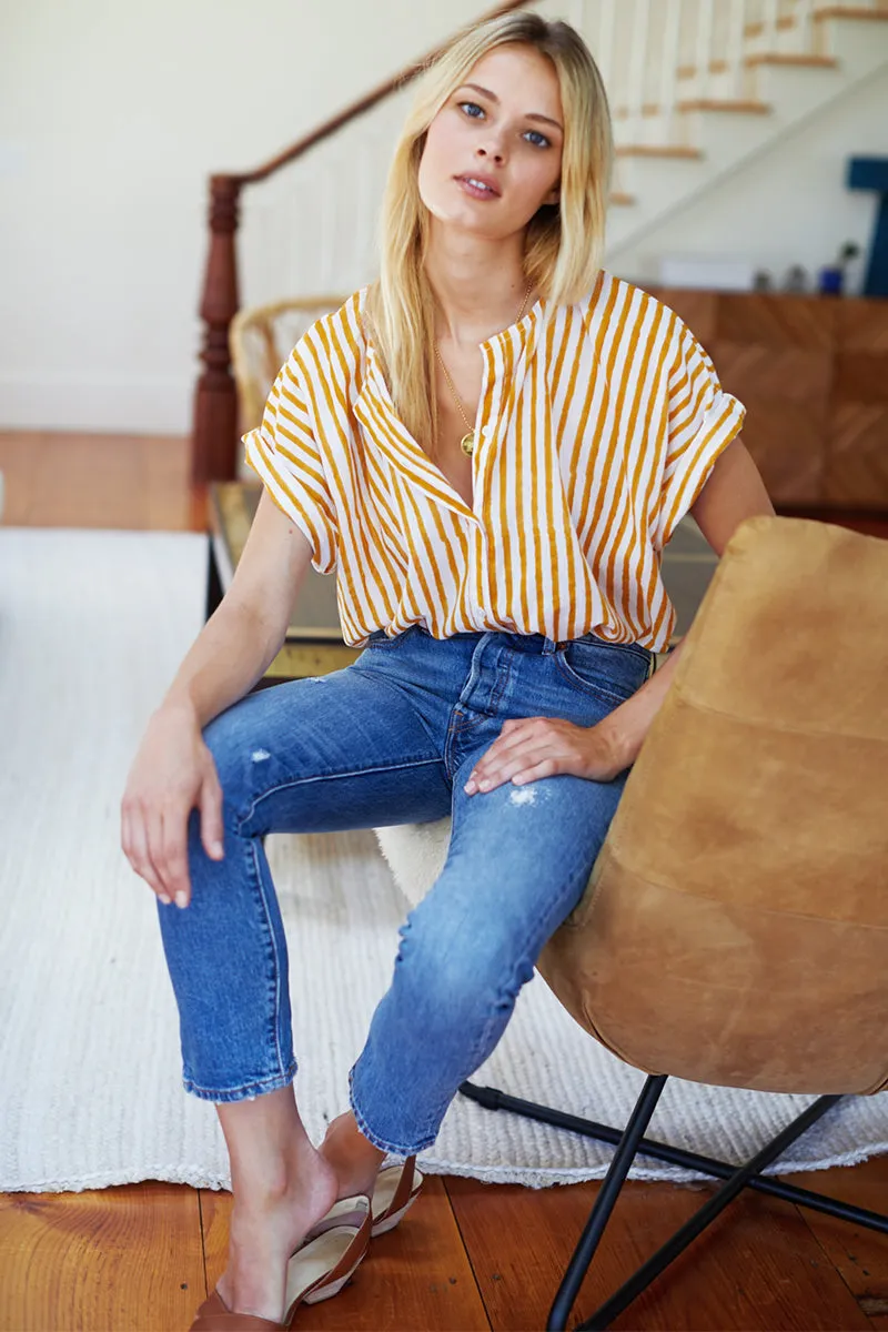 India Button Down - Marigold Stripe sold by Emerson Fry product image thumbnail 5