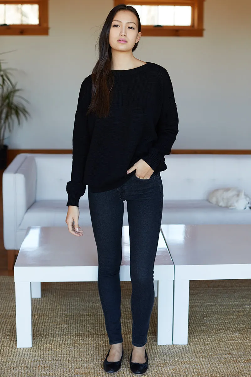 Carolyn Sweater - Black Organic sold by Emerson Fry