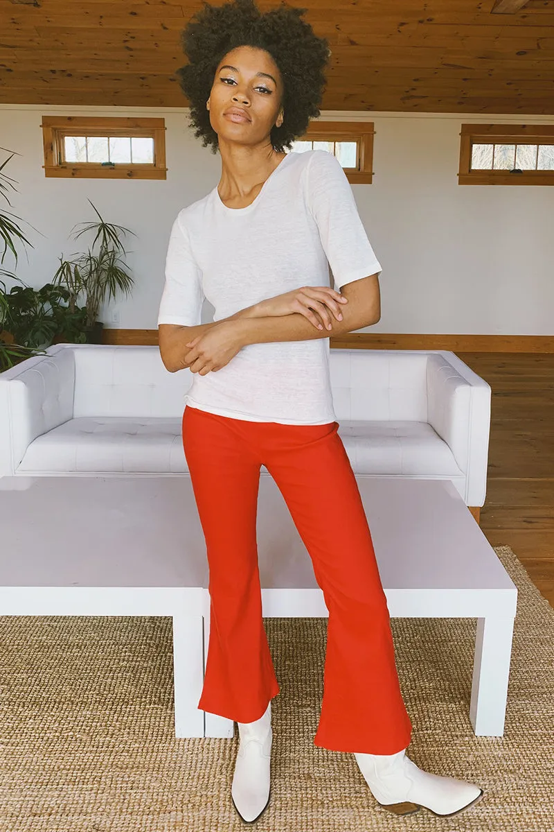 Trumpet Pant - Red Linen sold by Emerson Fry