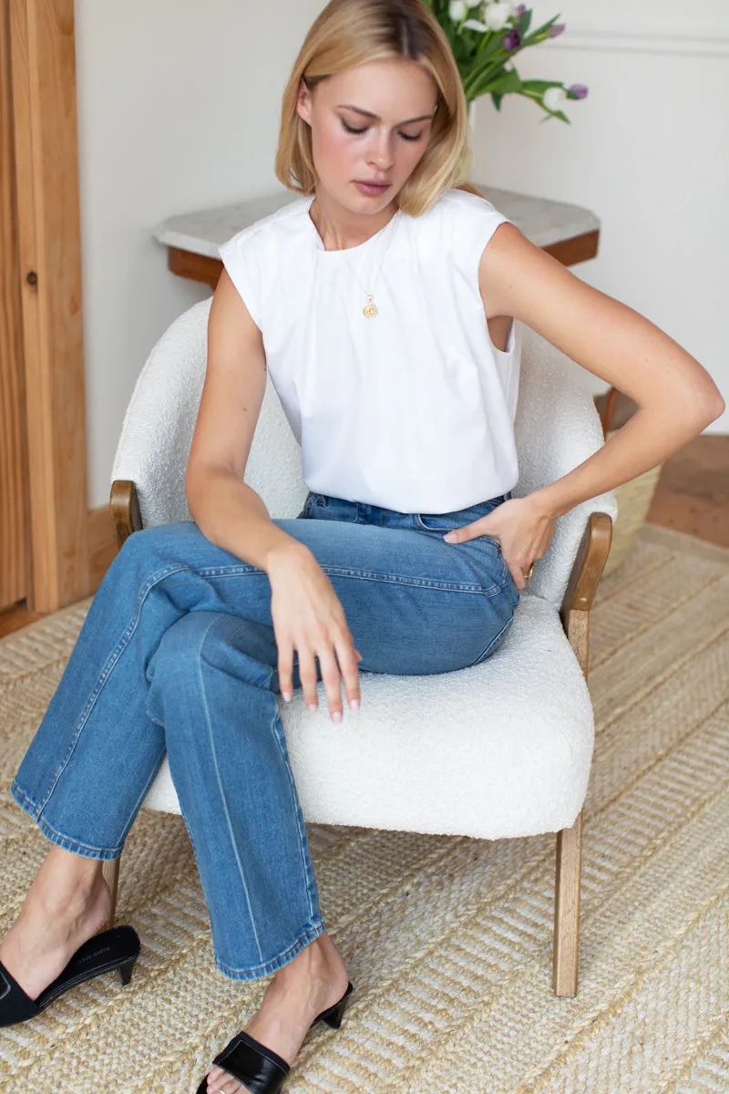 Sleeveless Blouse - White Poplin sold by Emerson Fry product image thumbnail 5