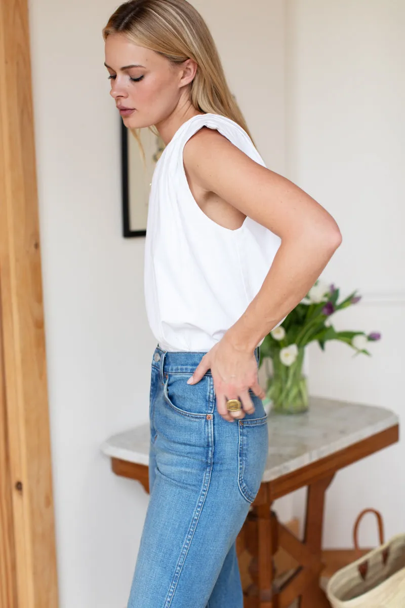 Sleeveless Blouse - White Poplin sold by Emerson Fry product image thumbnail 4