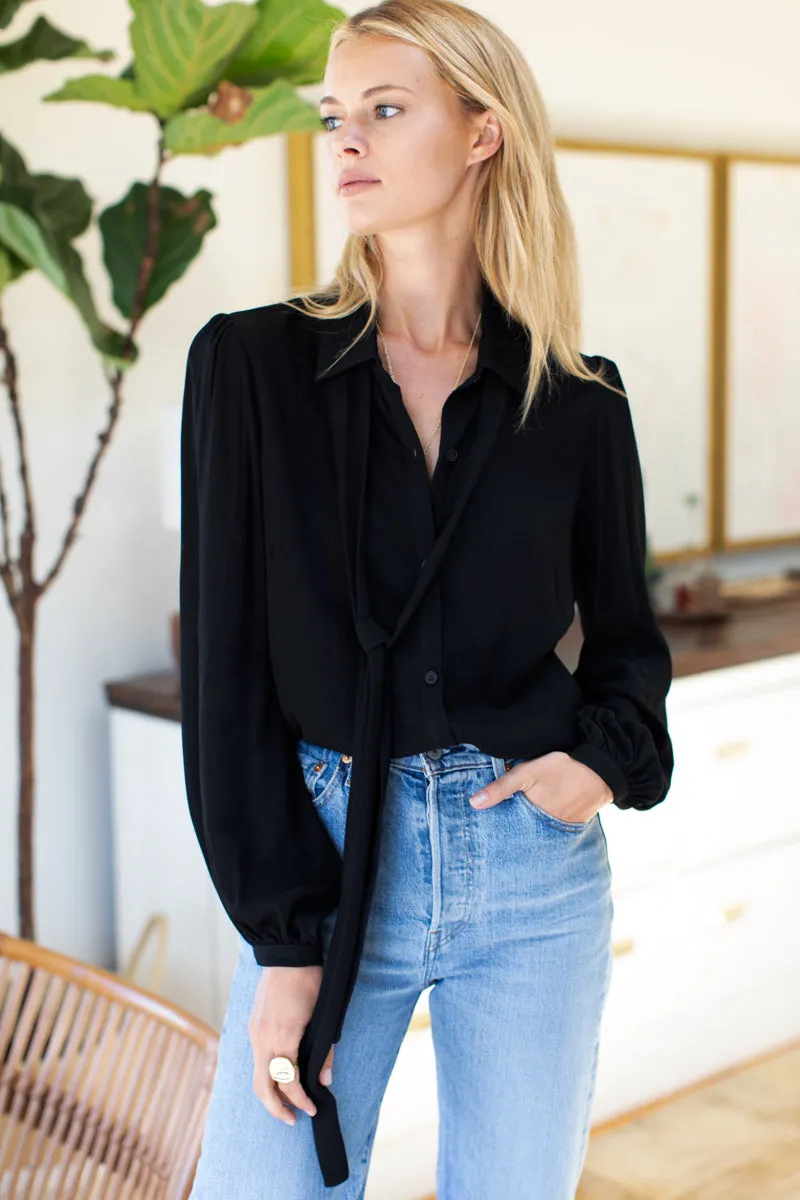 Frankie Blouse - Black Crepe sold by Emerson Fry product image thumbnail 2