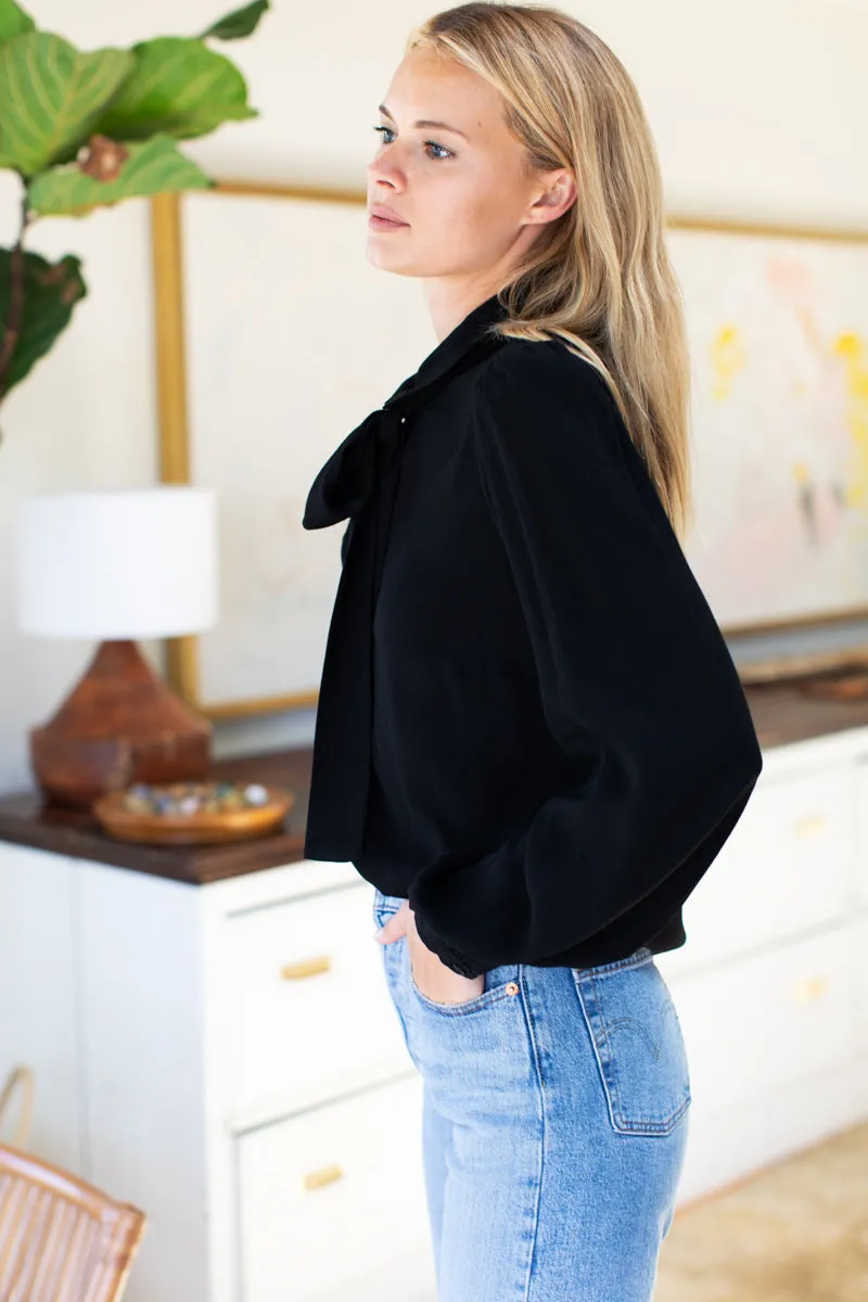 Frankie Blouse - Black Crepe sold by Emerson Fry product image thumbnail 3