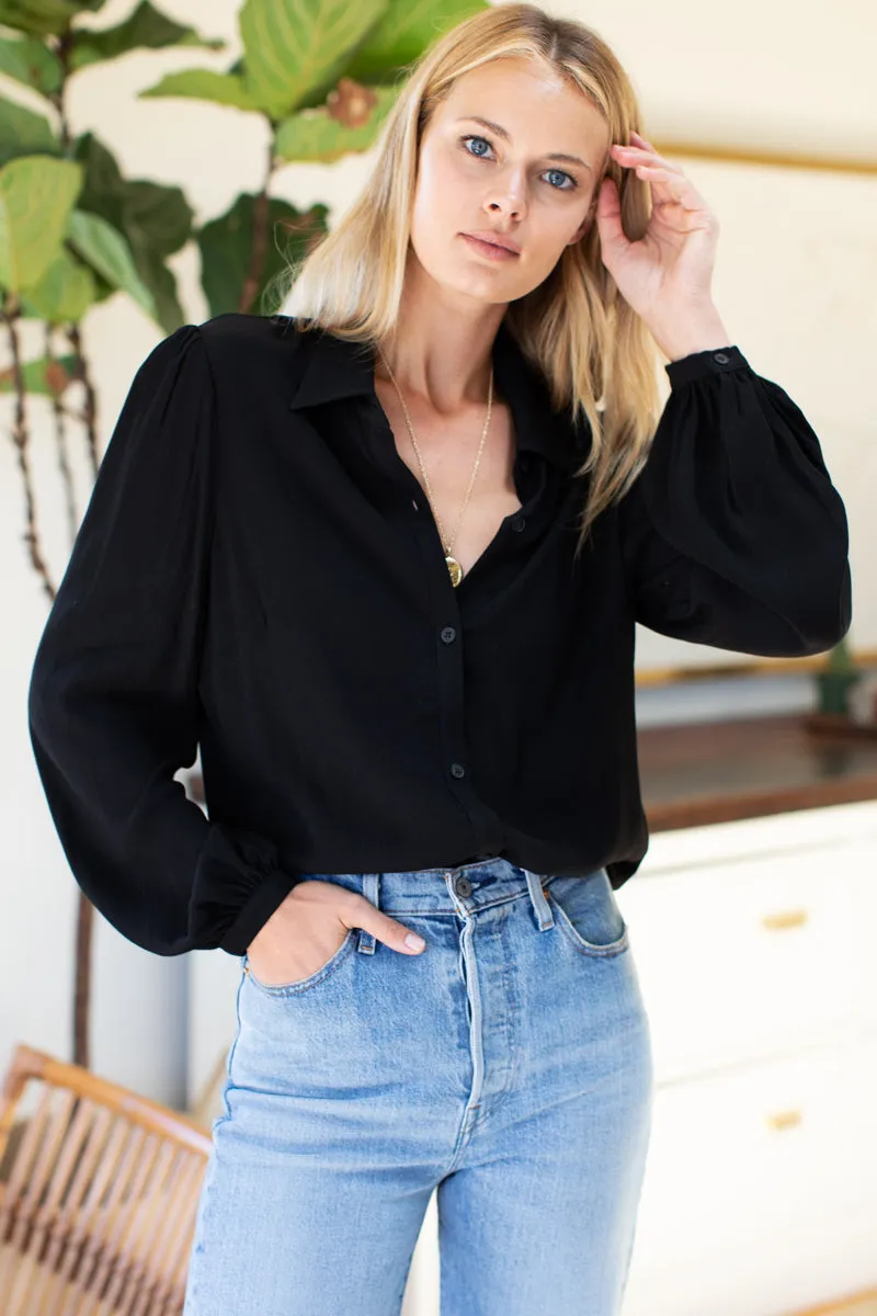 Frankie Blouse - Black Crepe sold by Emerson Fry product image thumbnail 5