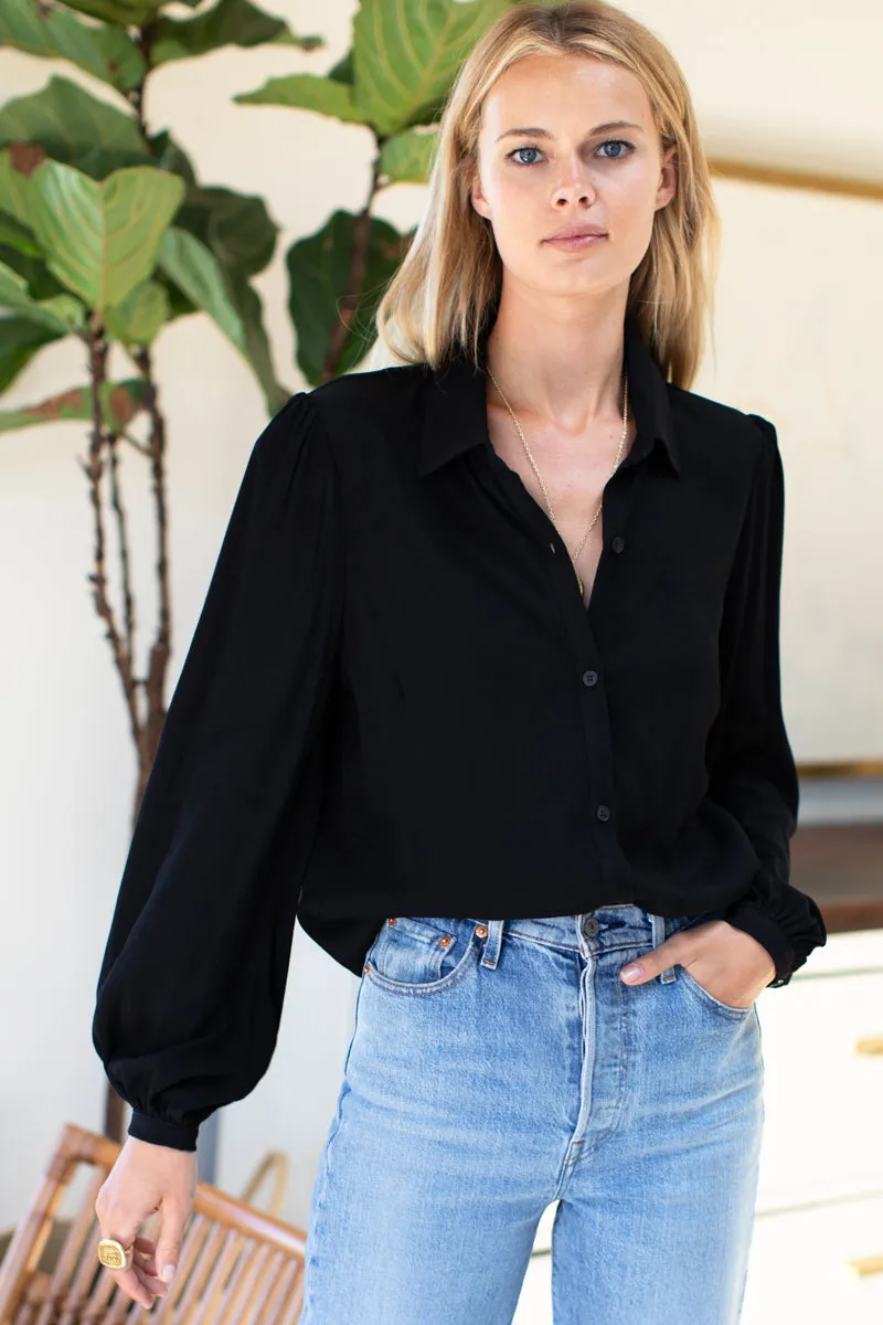Frankie Blouse - Black Crepe sold by Emerson Fry product image thumbnail 4