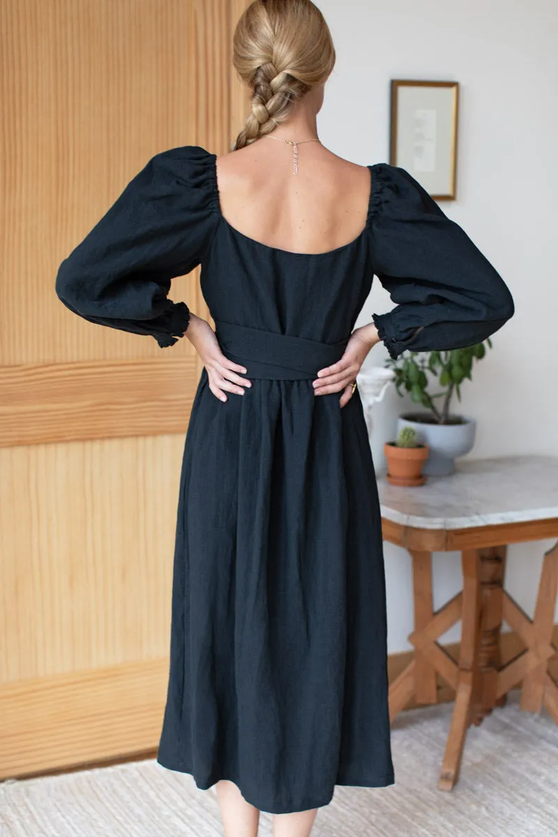 Hazel Dress - Black Linen sold by Emerson Fry product image thumbnail 3