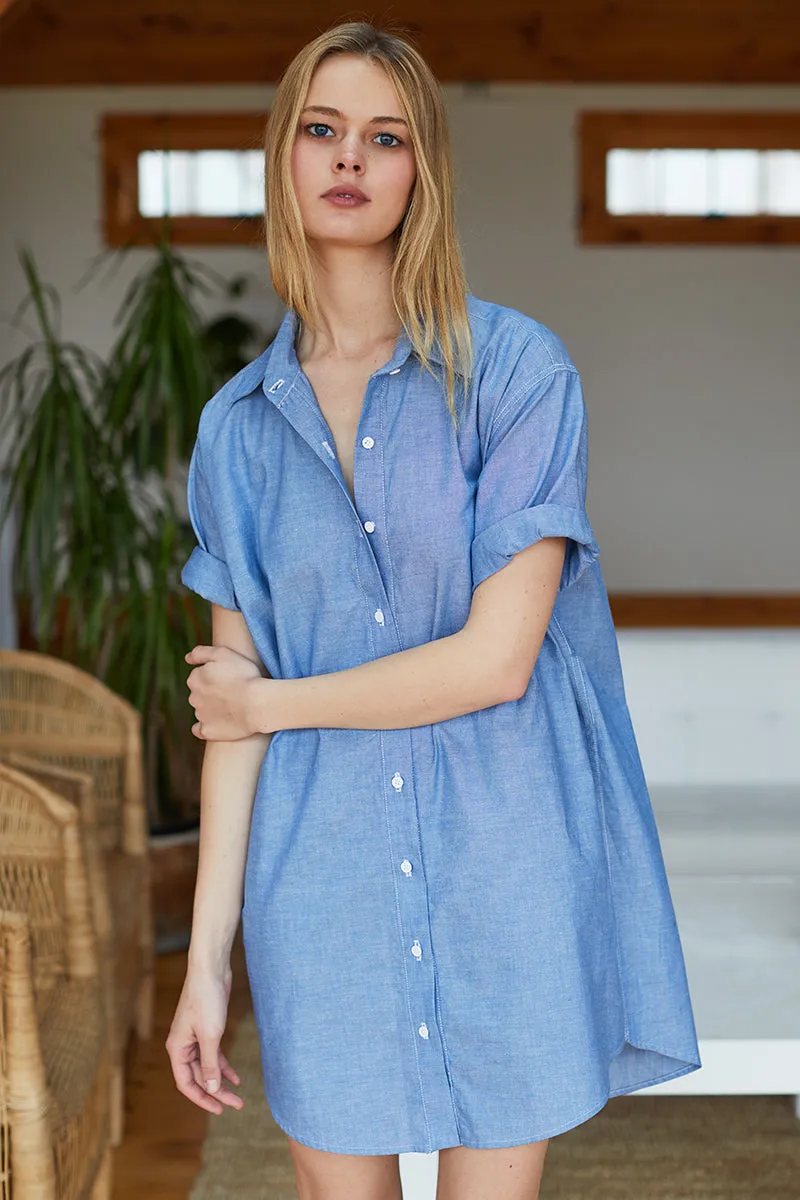 Short Sleeve Shirtdress - Chambray sold by Emerson Fry