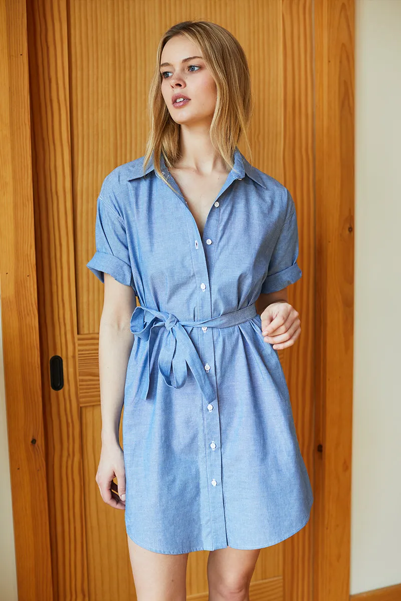 Short Sleeve Shirtdress - Chambray sold by Emerson Fry product image thumbnail 5