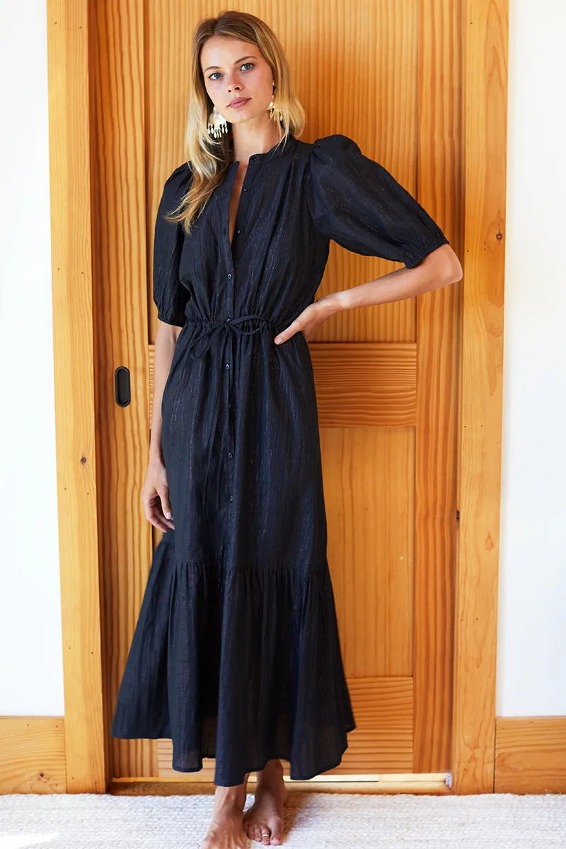 Lucy Dress - Rainbow Black Lurex sold by Emerson Fry