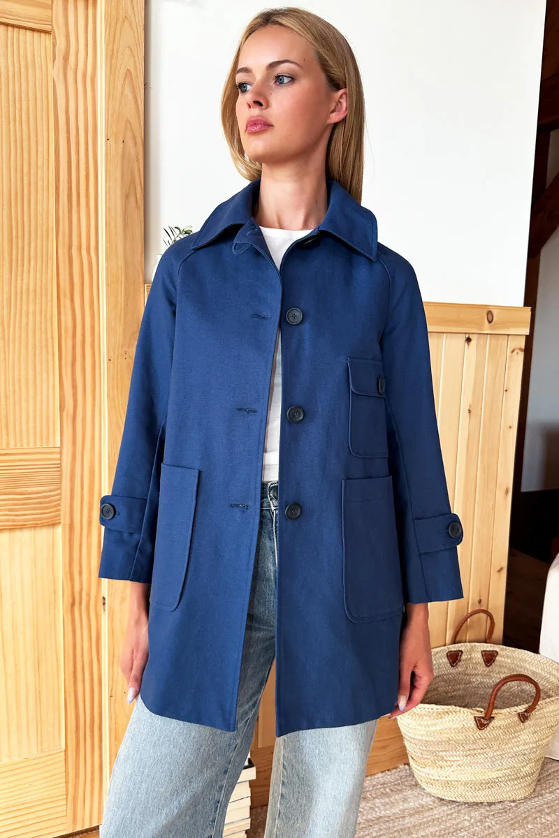 Becky Coat - Navy Organic sold by Emerson Fry
