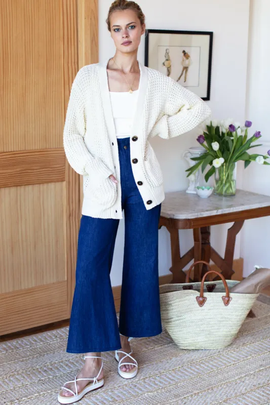 Cozy Cotton Cardigan - Ivory Organic sold by Emerson Fry