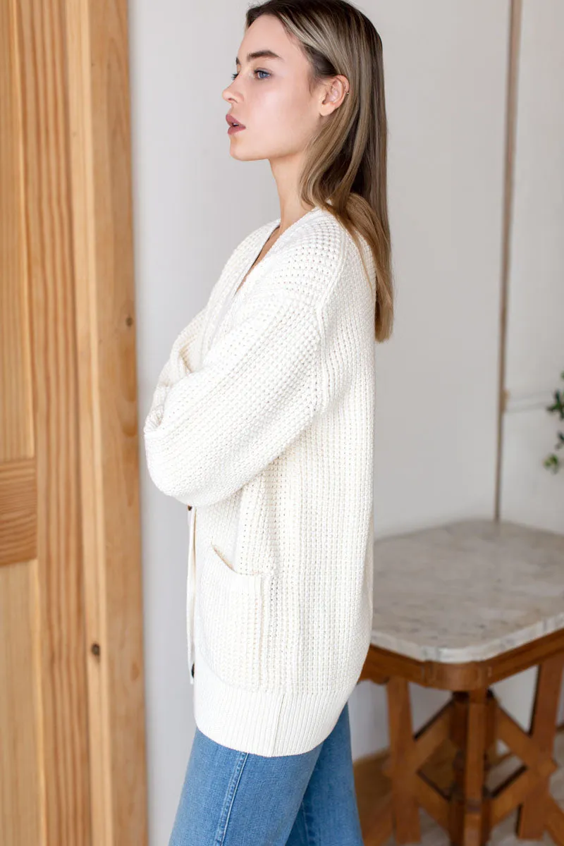Cozy Cotton Cardigan - Ivory Organic sold by Emerson Fry product image thumbnail 4