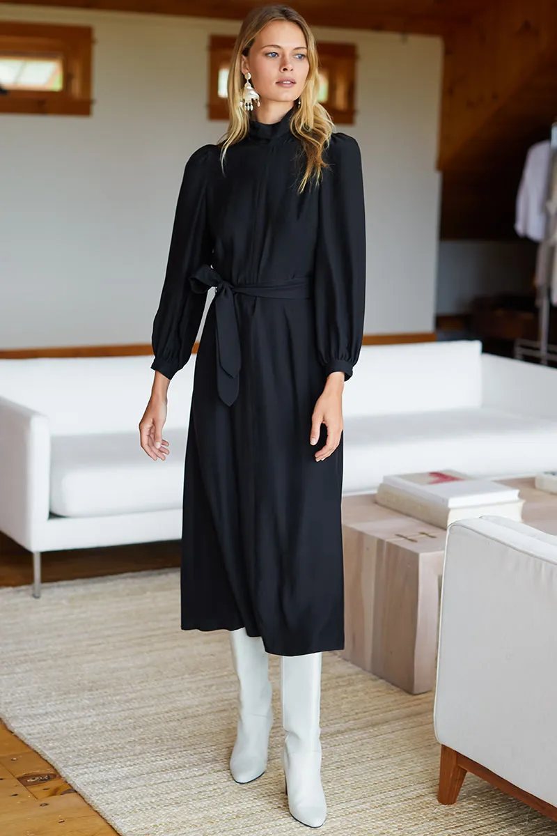 Nina Dress - Black Silk sold by Emerson Fry product image thumbnail 2